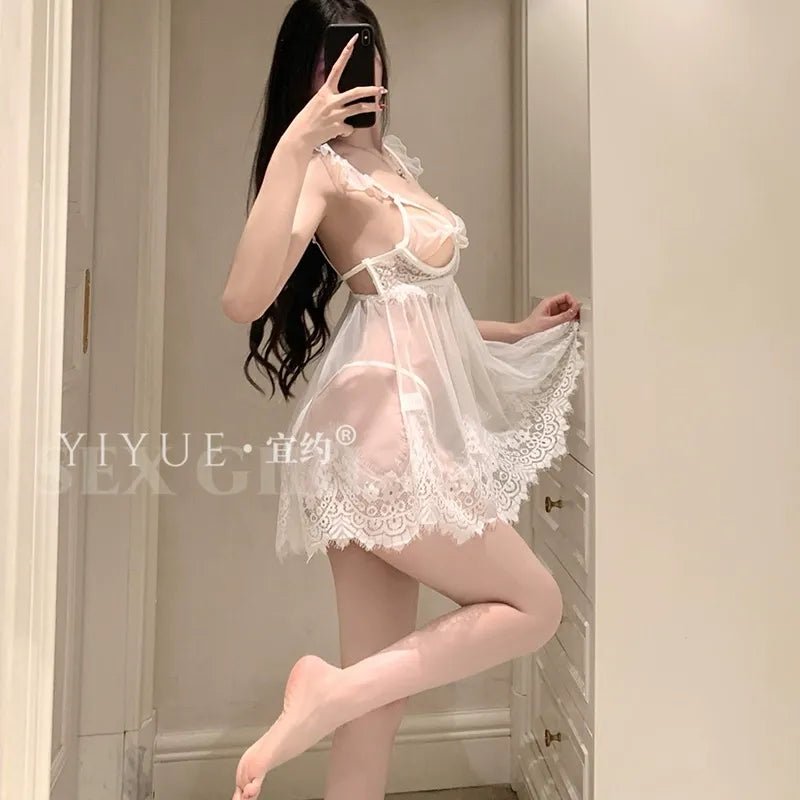 Unwrap Me Lace Babydoll Lingerie - Sinderella