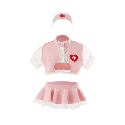 Winnie Nurse Cosplay Lingerie Set with Stockings - Sinderella