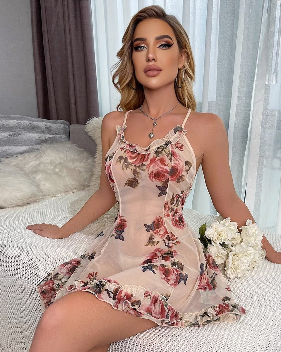 Yvette’s Rose Babydoll Lingerie - Sinderella
