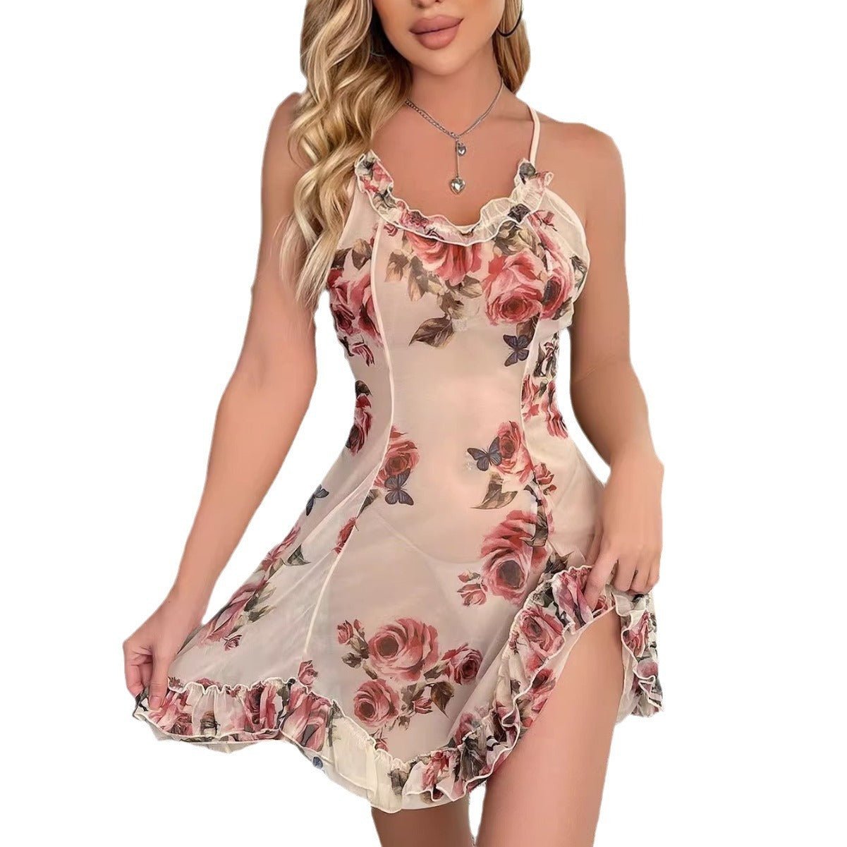 Yvette’s Rose Babydoll Lingerie - Sinderella