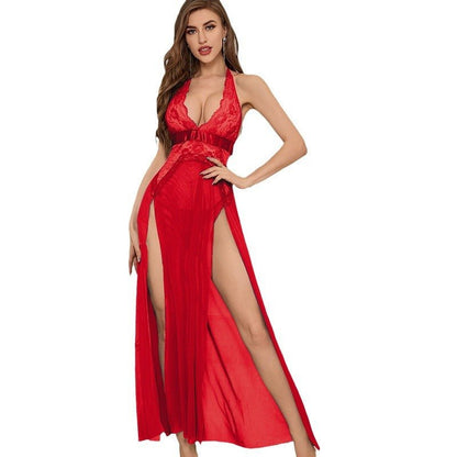 Zainab V Neck Side Slit Dress Style Lingerie - Sinderella