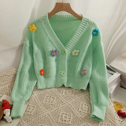 Alina Embroidered Cardigan Sweater - Sinderella