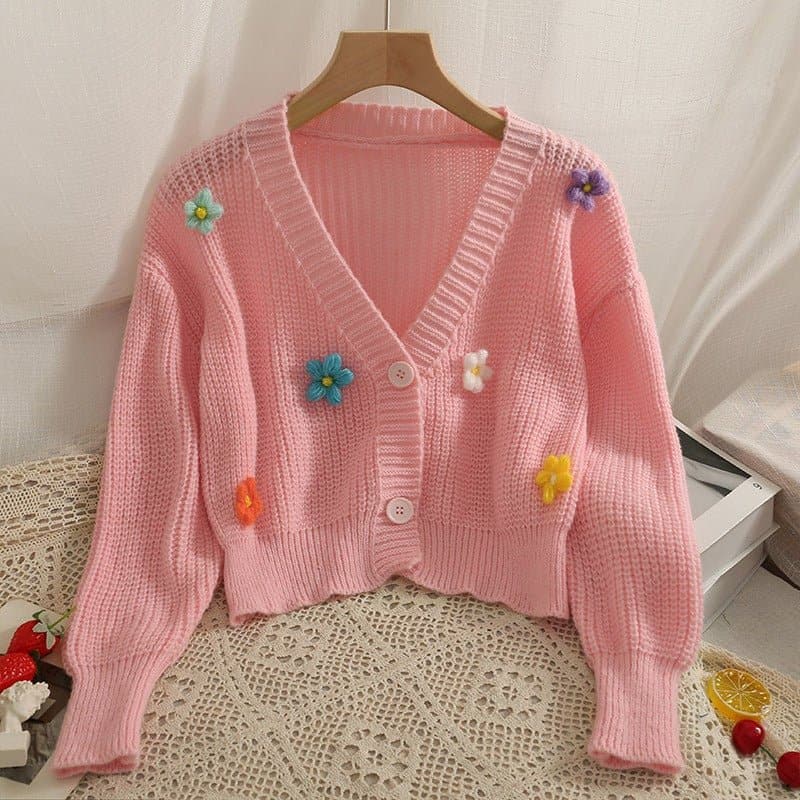 Alina Embroidered Cardigan Sweater - Sinderella