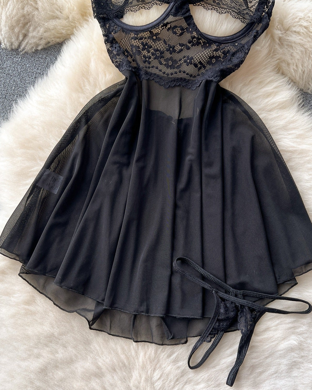 Amber Negligee Babydoll Lingerie Set - Sinderella