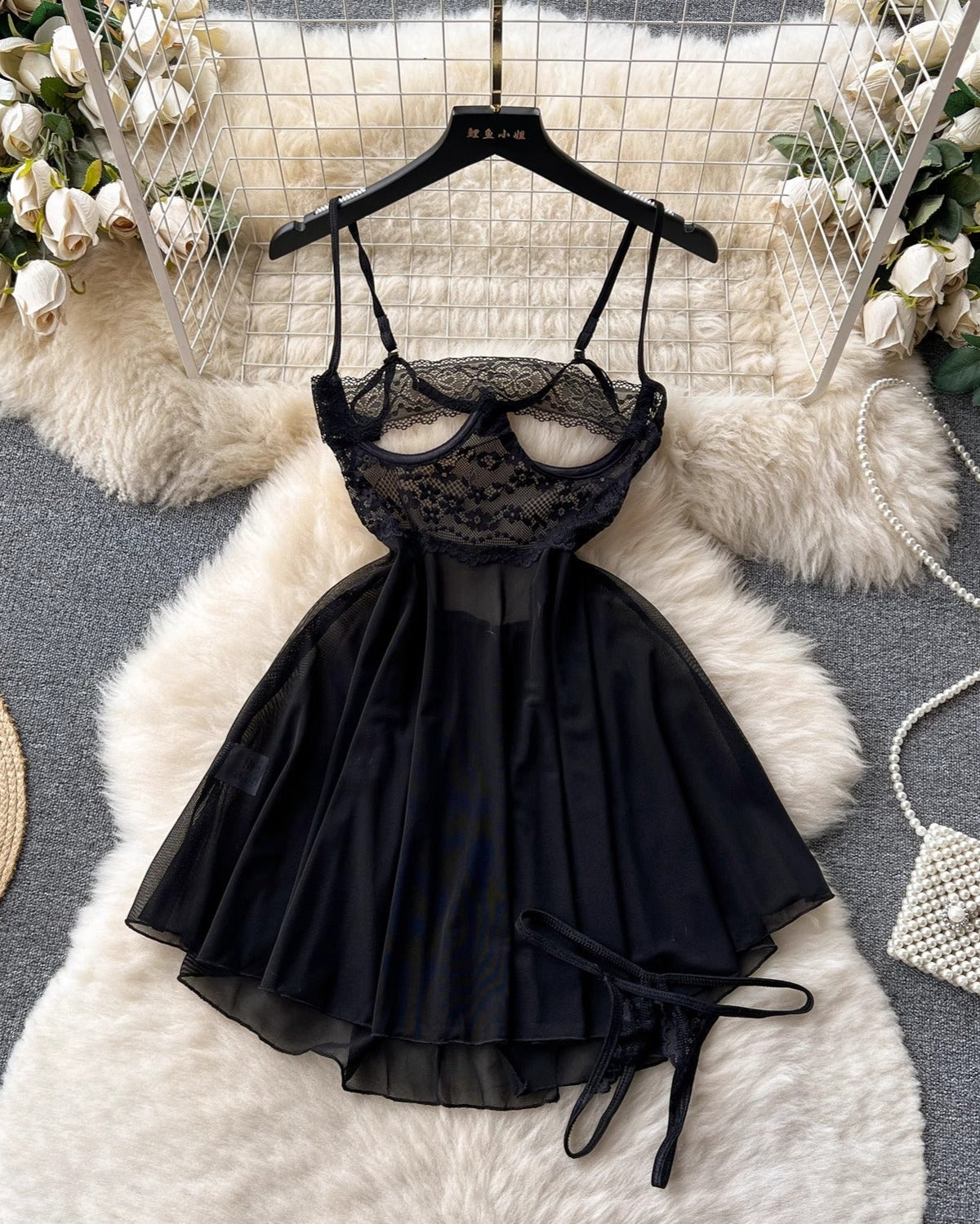 Amber Negligee Babydoll Lingerie Set - Sinderella
