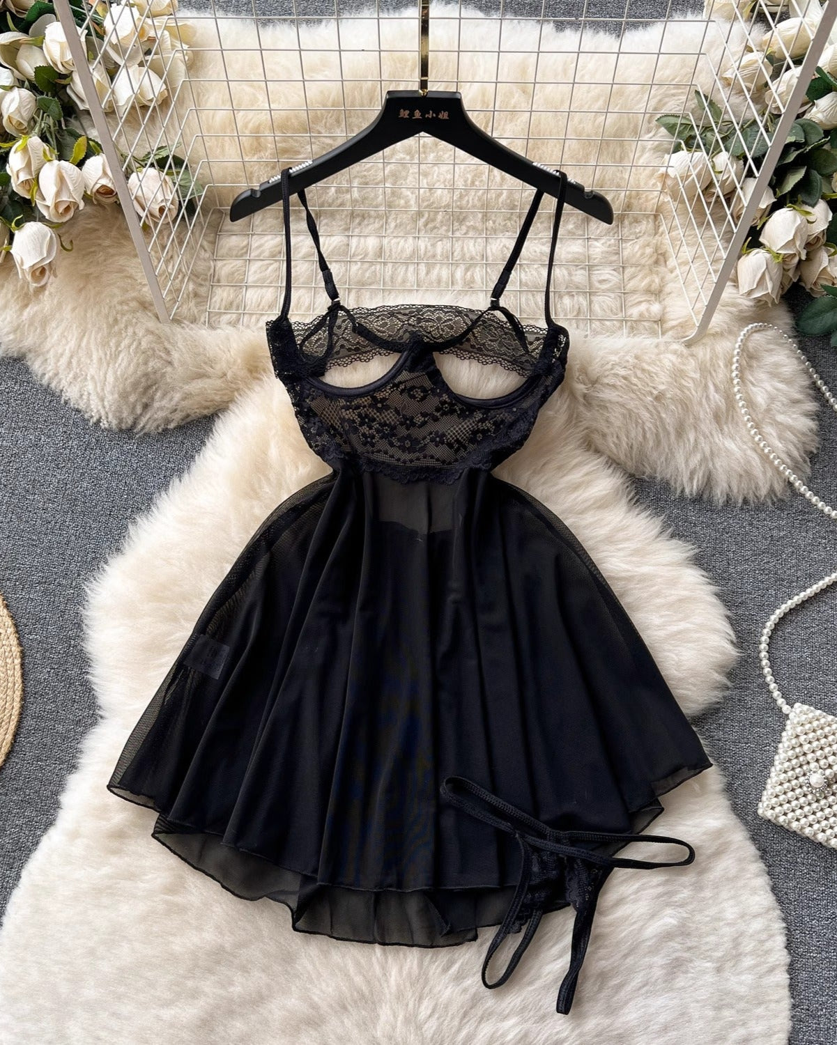 Amber Negligee Babydoll Lingerie Set - Sinderella