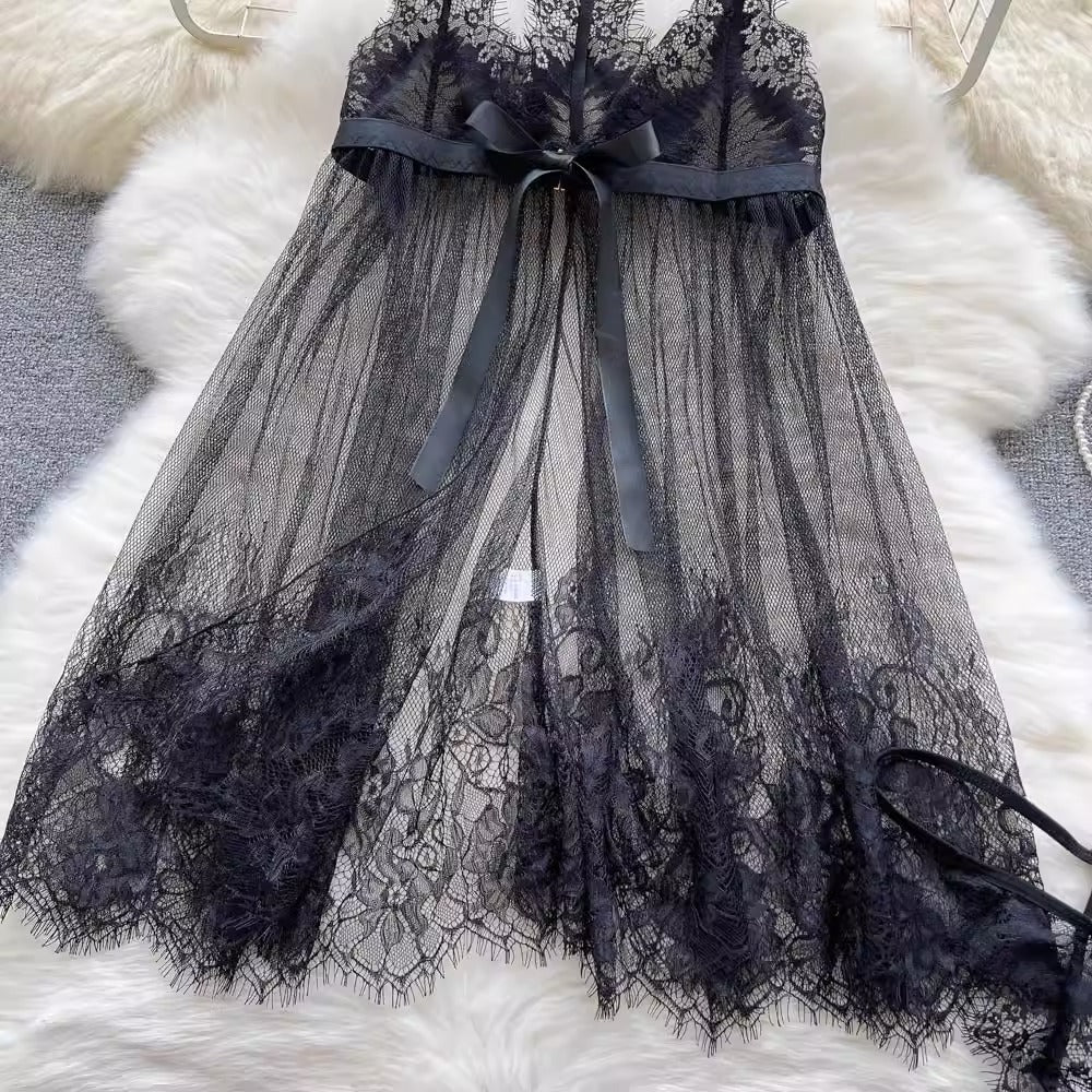 Beatrice Two Piece Sheer Lace Intimate Lingerie - Sinderella