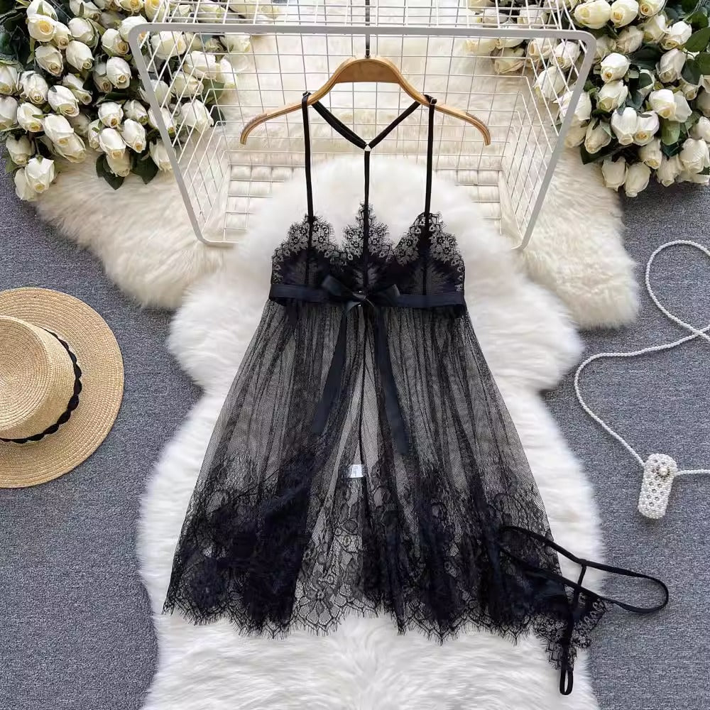 Beatrice Two Piece Sheer Lace Intimate Lingerie - Sinderella