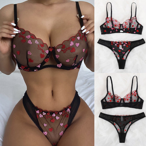 Charlotte Two Piece Valentine Lingerie - Sinderella