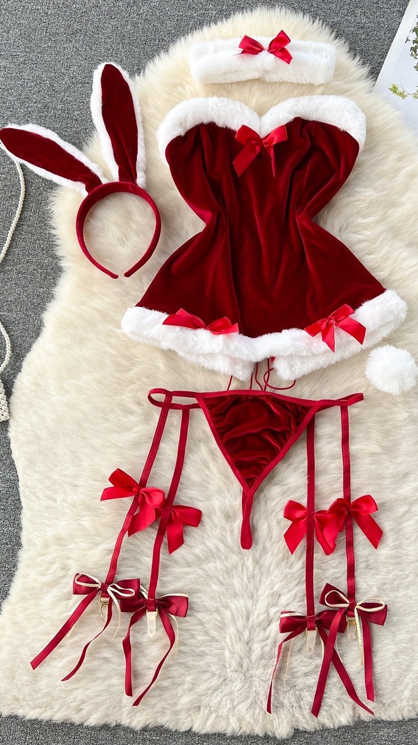 Crystal Velvet Lingerie Set - Sinderella