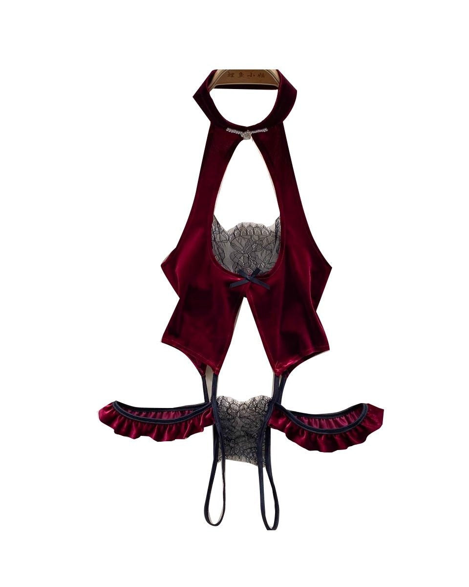 Emerald Velvet Babydoll Lingerie - Sinderella