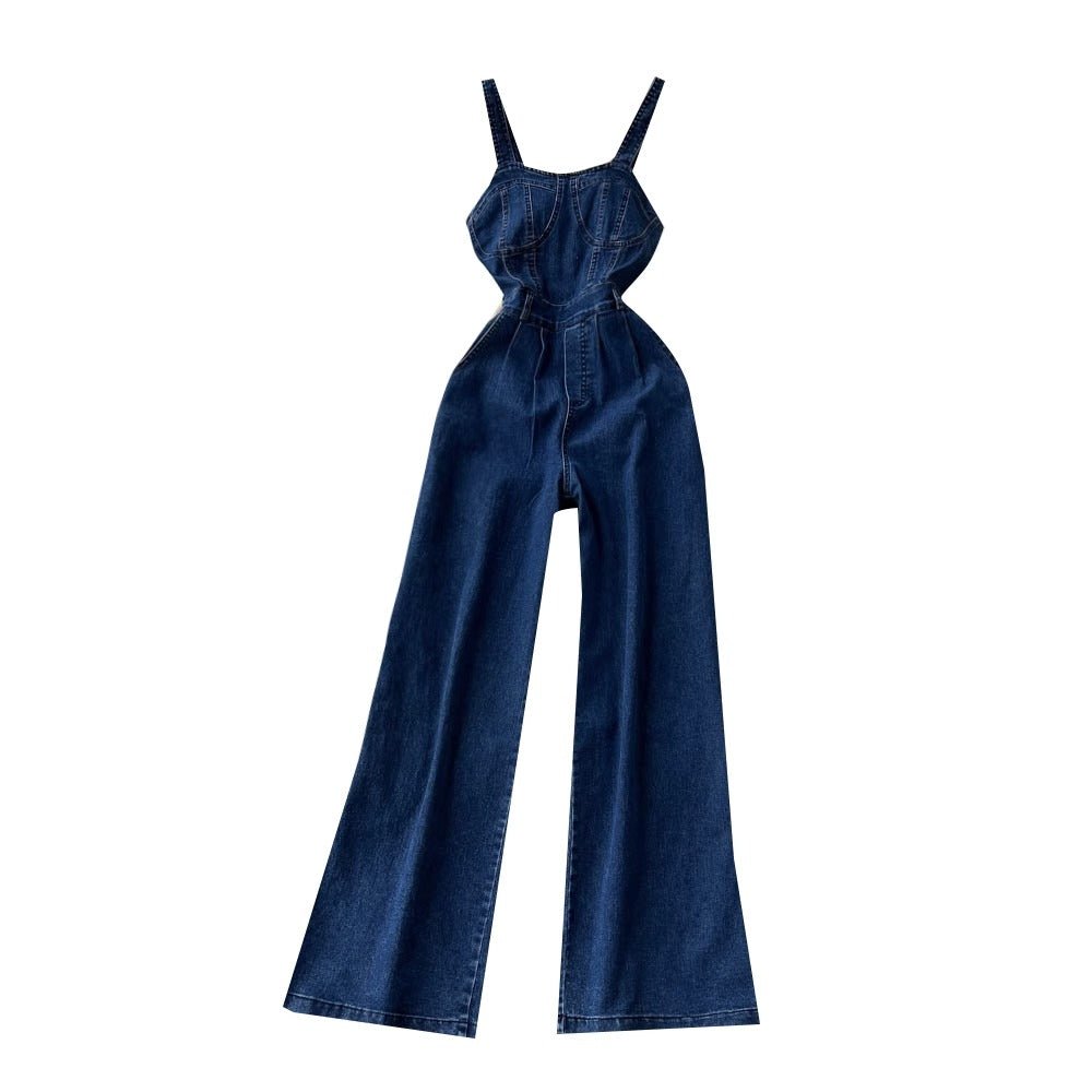 Emerie Denim Wide Bottom Jumpsuit - Sinderella