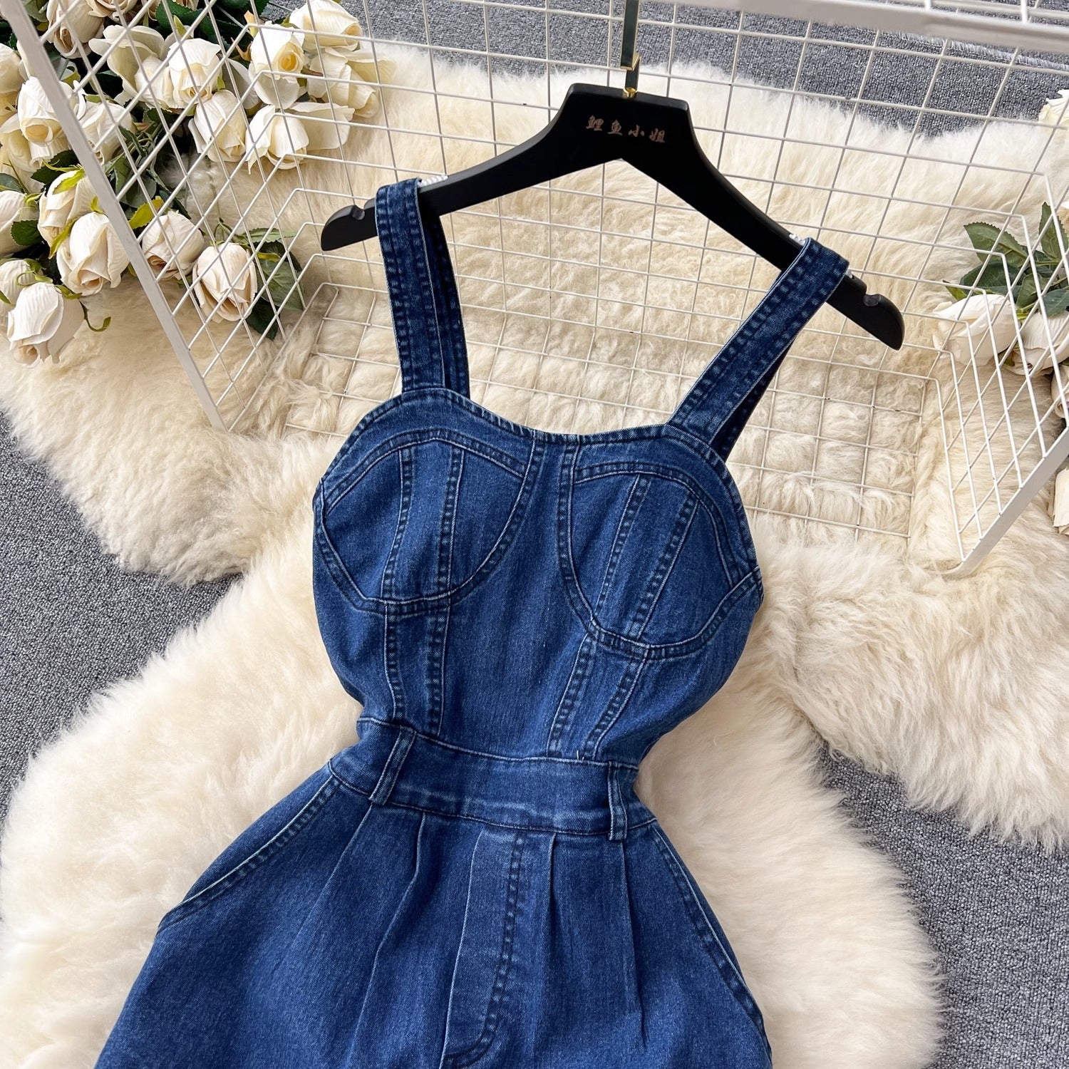 Emerie Denim Wide Bottom Jumpsuit - Sinderella