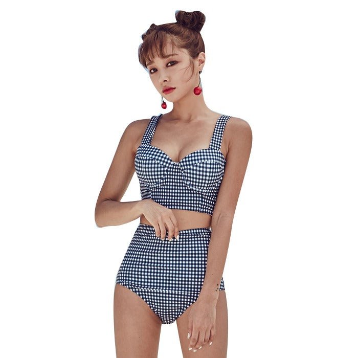 Jrem Two Piece Padded Plaid Swimsuit - Sinderella