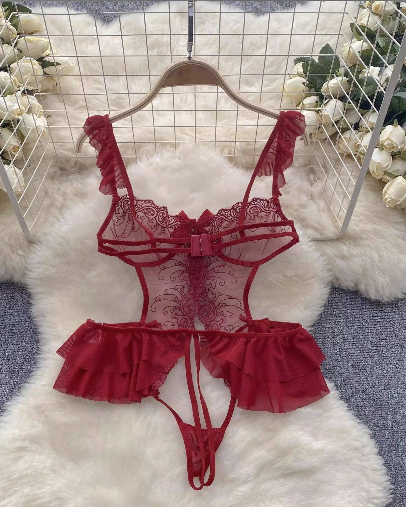 Juniper Lace Mesh Transparent Intimate Lingerie - Sinderella