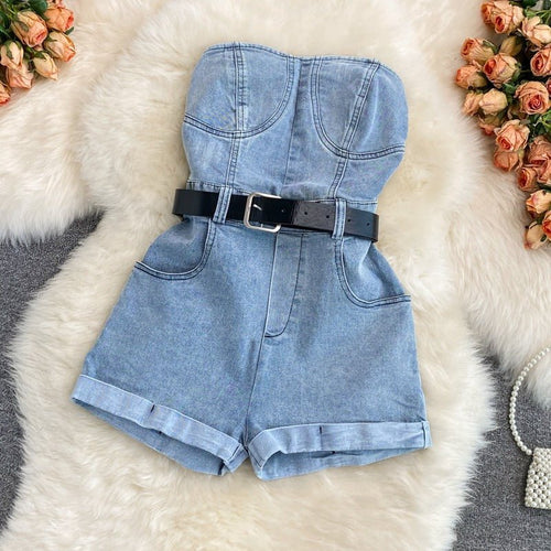 Lily Tube Denim Jumpsuit - Sinderella