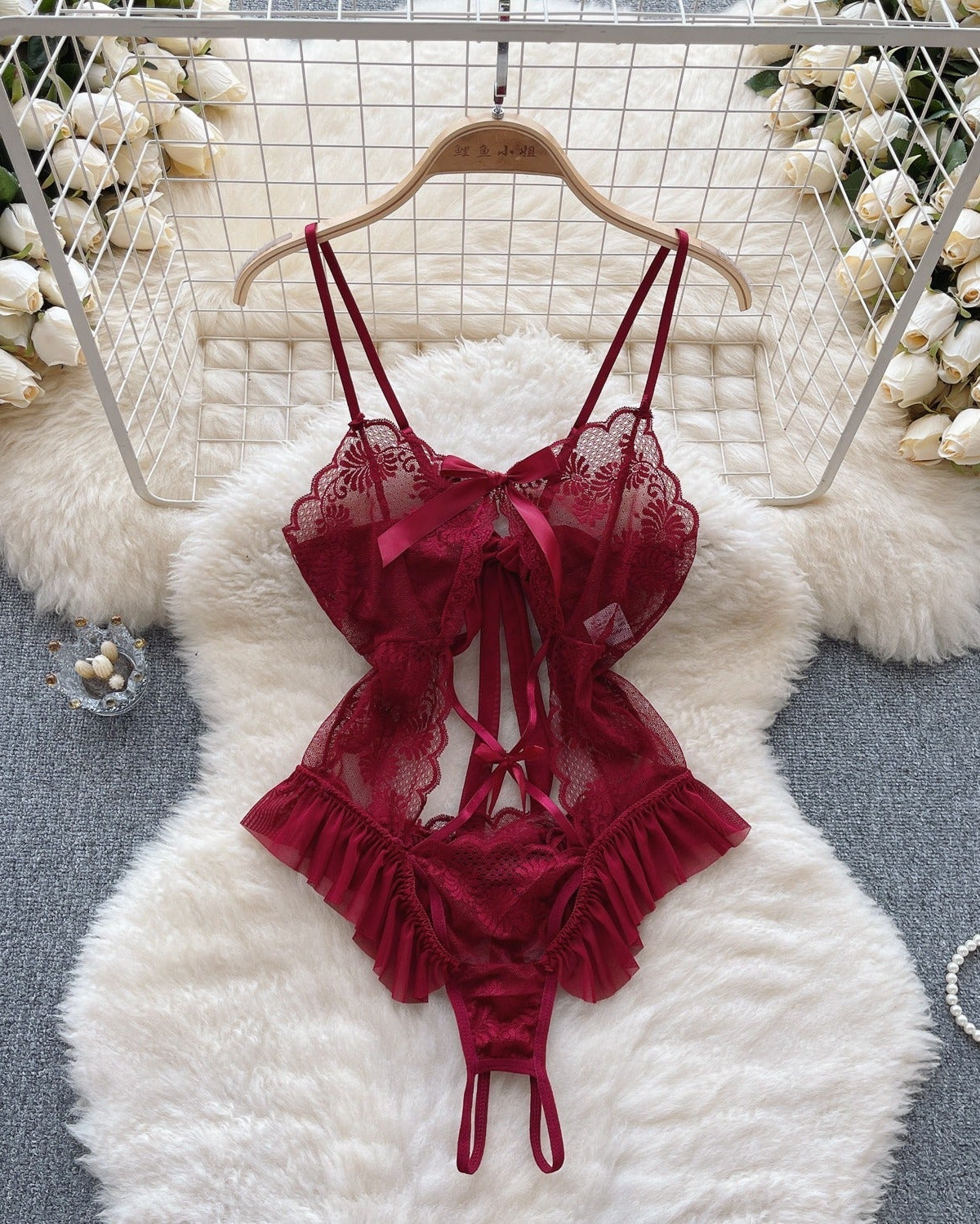 Negligee Lace Mesh Babydoll Lingerie - Sinderella