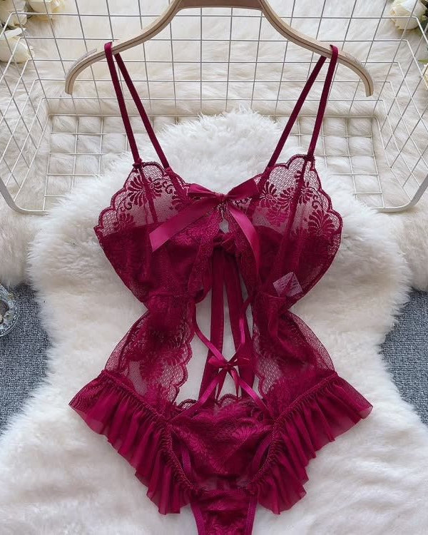 Negligee Lace Mesh Babydoll Lingerie - Sinderella