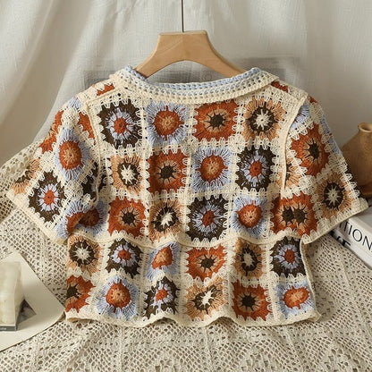 Remy Cotton Crochet Crop Top - Sinderella