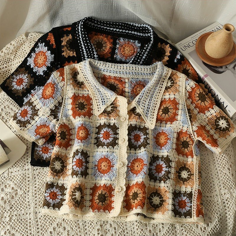 Remy Cotton Crochet Crop Top - Sinderella