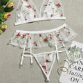 Riley Three Piece Floral Lingerie Set - Sinderella