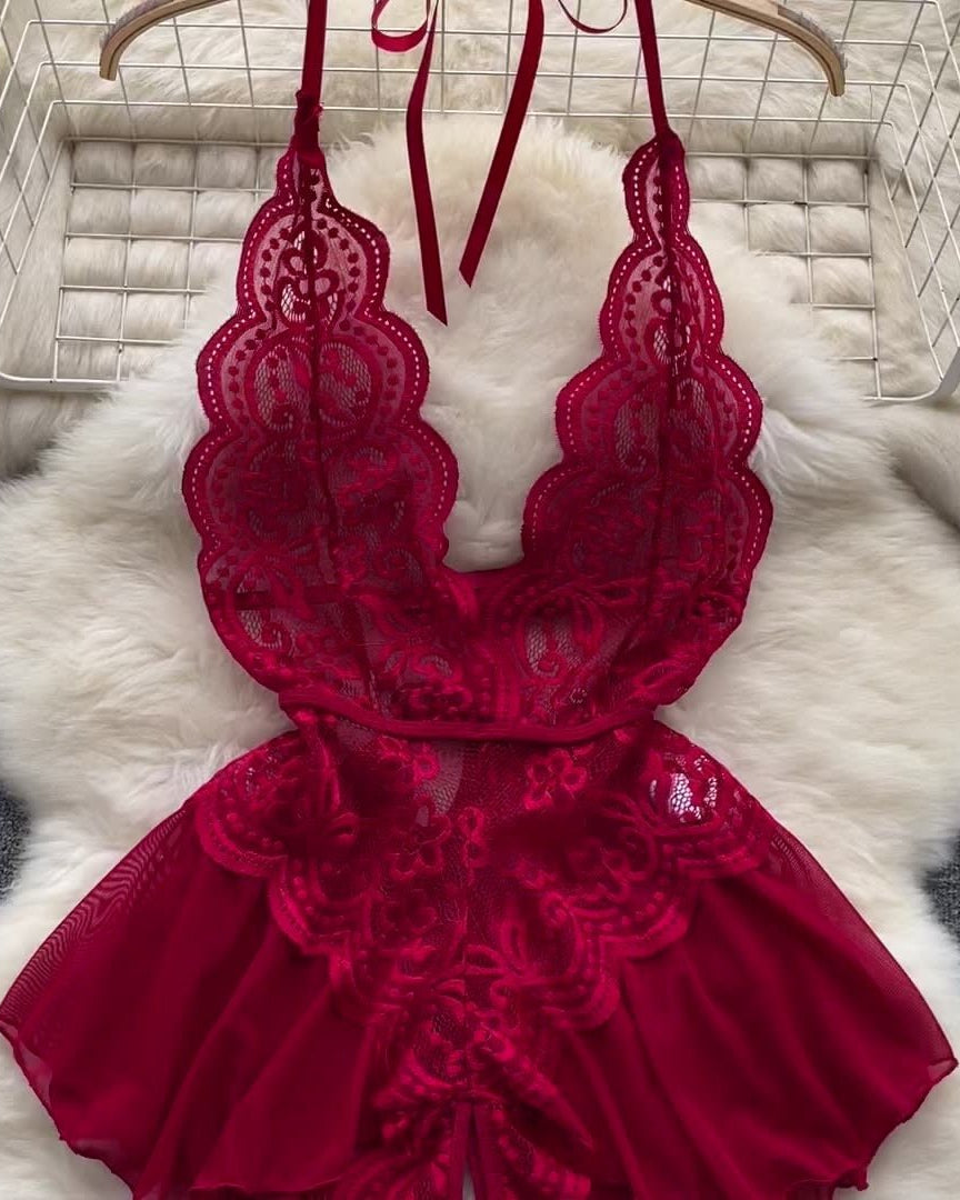 Rylee One Piece Lace Mesh Intimate Lingerie - Sinderella