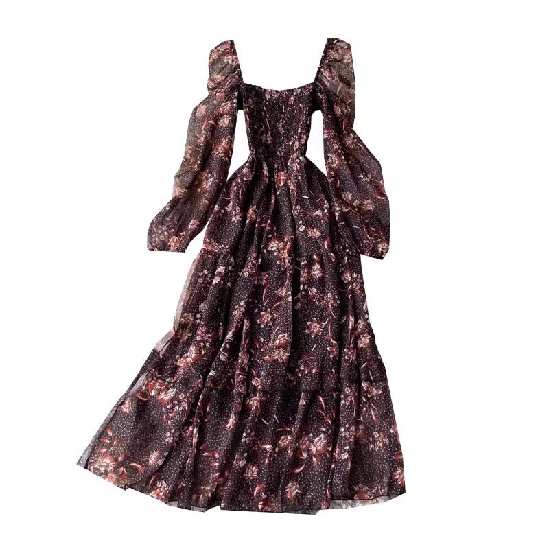 Vivian Long Sleeved Floral Maxi Dress - Sinderella