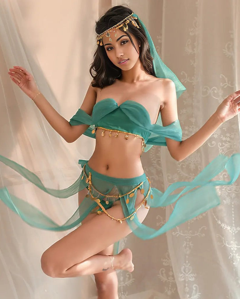 Zuri Arabian Princess Roleplay Lingerie Set - Sinderella
